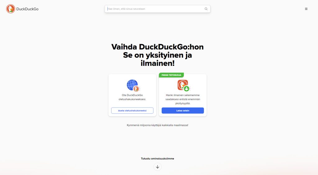 DuckDuckGo hakukone Delimedia